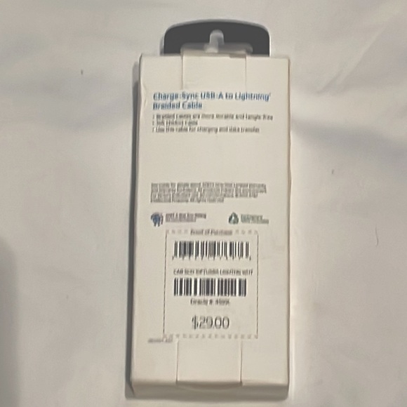 AT&T USB-A to Lightning braided cable. NEW IN BOX - Picture 2 of 5